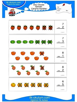 Çocuklar İçin toplam işlemi yaprak testleri 